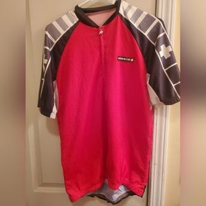 Assos Men’s Short Sleeve White/Black/Gray/Red Cycling Jersey XL - 3 pockets